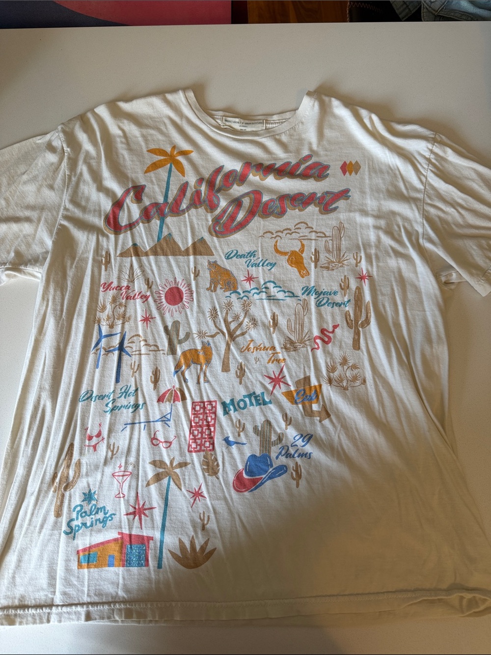 Project Social T Cream Graphic Tee with Multicolor Print